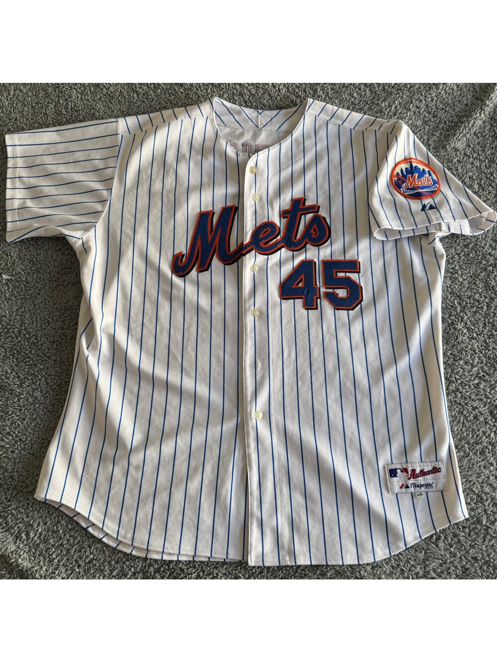 Vintage Authentic Majestic Pedro Martinez MLB New York Mets Jersey Men's 54 2XL